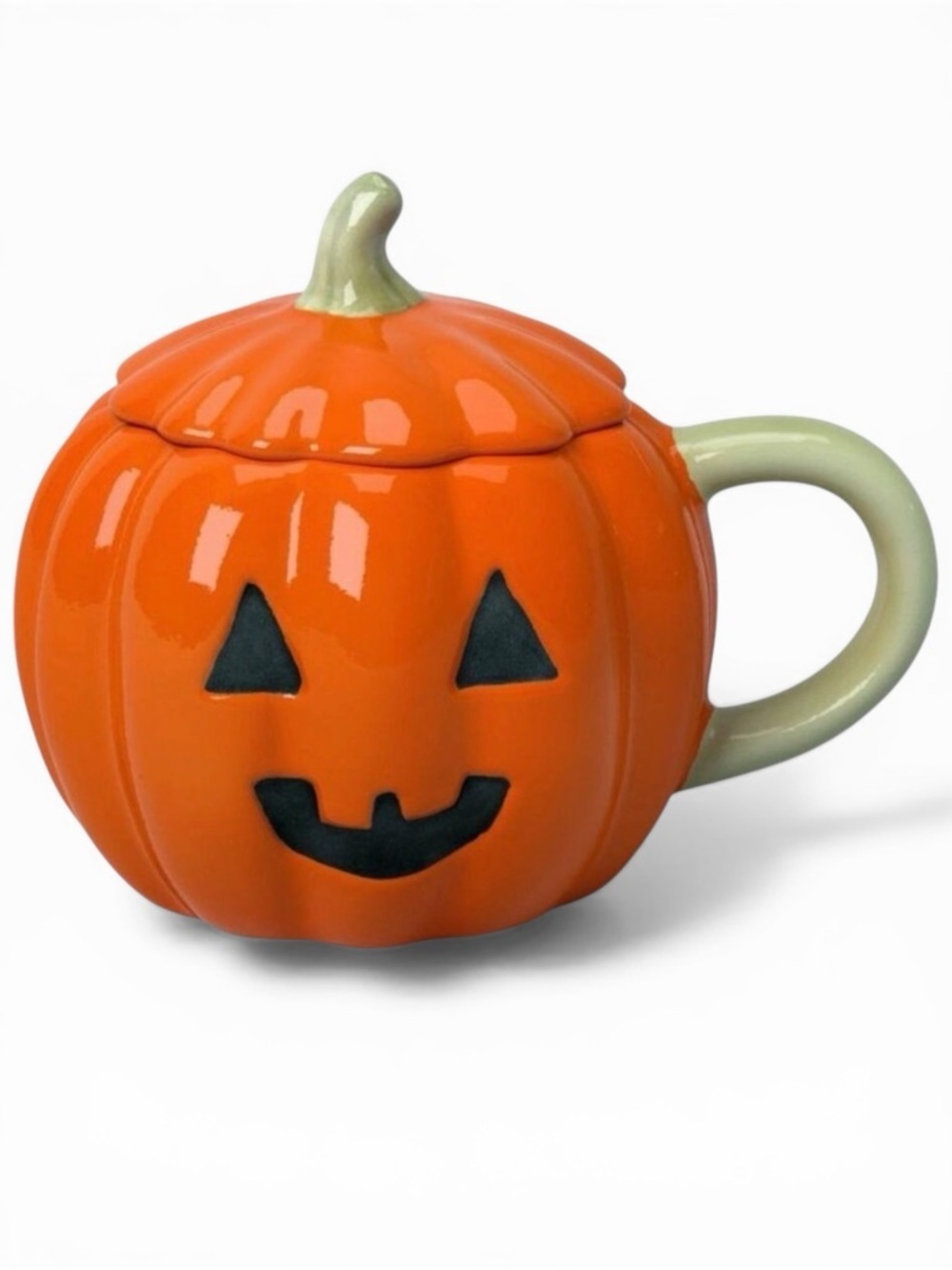 NWT Pumpkin Jack O Lantern Figural Halloween Mug with Lid 9.5 oz Hyde and Eek - Picture 2 of 4